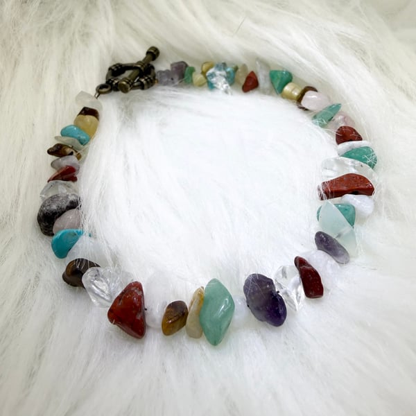 Multicoloured stone bracelet