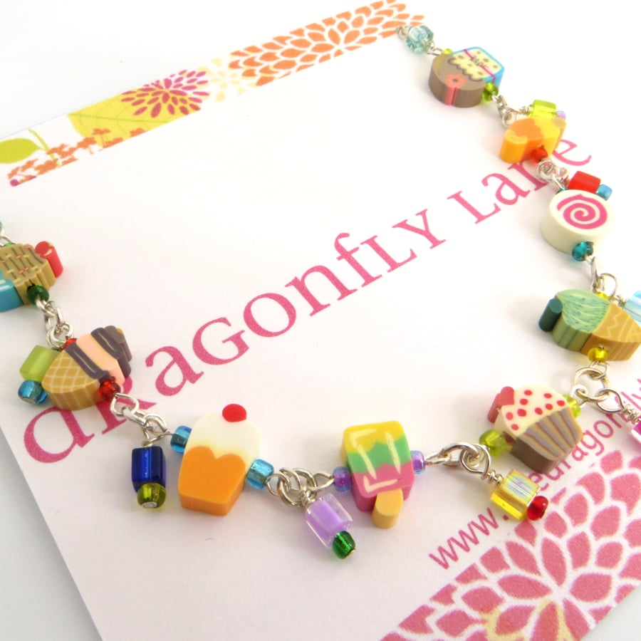 Cake & Ice Cream Necklace 