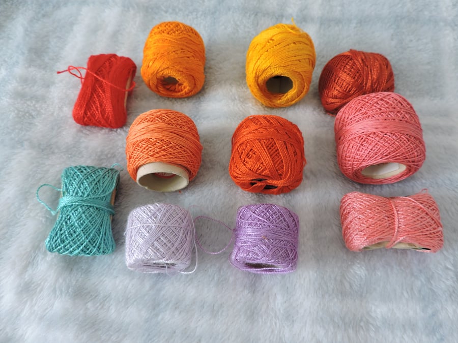 Assorted Lot of Crochet Thread  Lace Making Tatting Embroidery