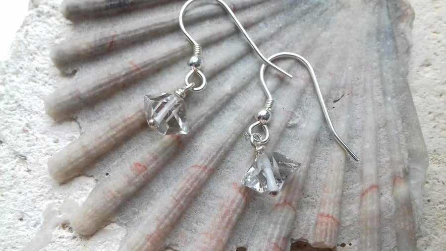 Herkimer Diamond Dangle Drop Earrings