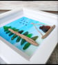 Seaglass, driftwood winter scene, "SNOWFALL" - Image 5