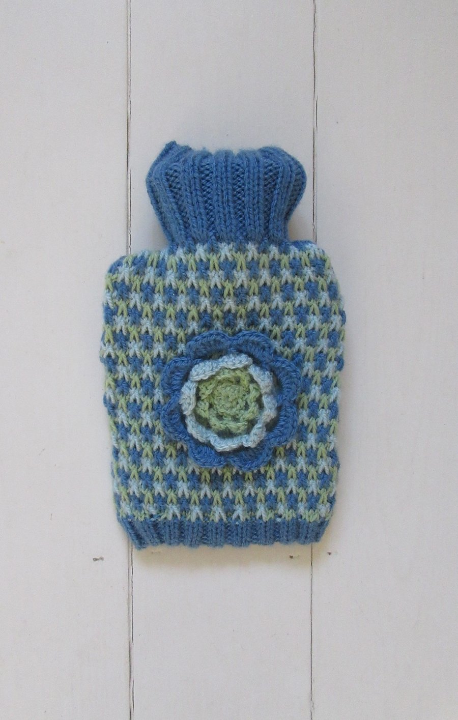 Nordic tweed hot water bottle cover