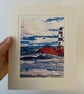  light house on the rocks, seascape print - Image 5