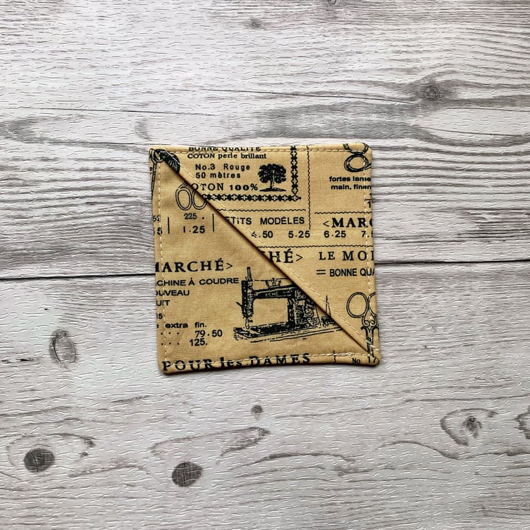 Sewing themed cotton corner bookmark