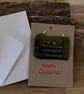 Unique Handcrafted Robin Christmas Card with Artisan Fused Glass Tree Decoration