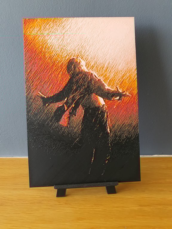 Shawshank Redemption Hueforge Portrait 3D Printed Artwork Print