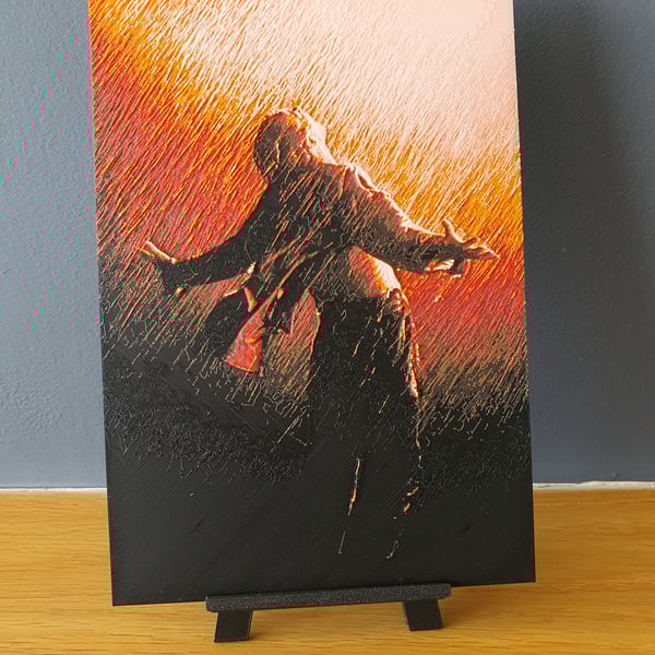 Shawshank Redemption Hueforge Portrait 3D Printed Artwork Print