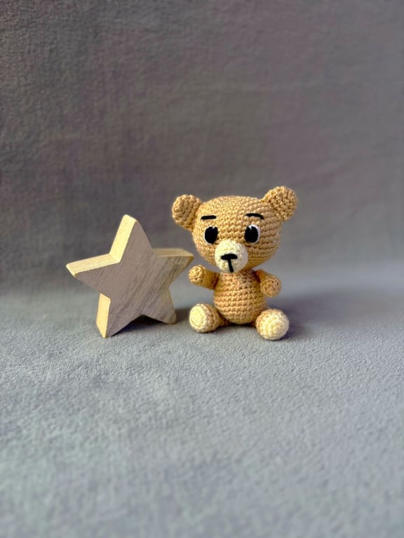 Crochet Teddy Bear Amigurumi Toy - CE Tested Teddy Plushie - Custom Colour Ted