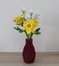 Macrame covered vase, small bud vase - Image 4