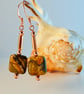 Red Creek Jasper Earrings With Copper - Handmade In Devon - Image 4