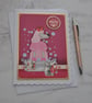 Pink Poodle Birthday Card To A Fabulous Friend Any Occasion 3D Luxury Handmade - Image 1