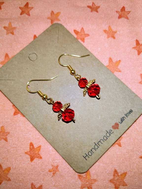 Red Angel Earrings
