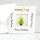 Merry Christmas Card with Removeable Christmas Tree Hanging Decoration