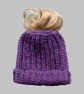 KNITTING PATTERN PDF Messy Ponytail Hat - Image 1