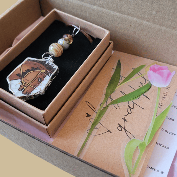 Horse Ceramic Necklace 
