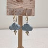 Thunder and lightening swirl earrings 