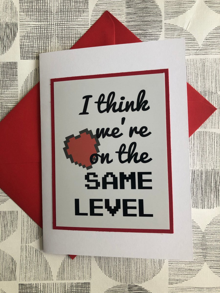 Gamer Anniversary Card, I Think We're On The Same Level, Wedding Anniversary