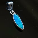 16x6mm Lightenng Ridge Opal Doublet Pendant 
