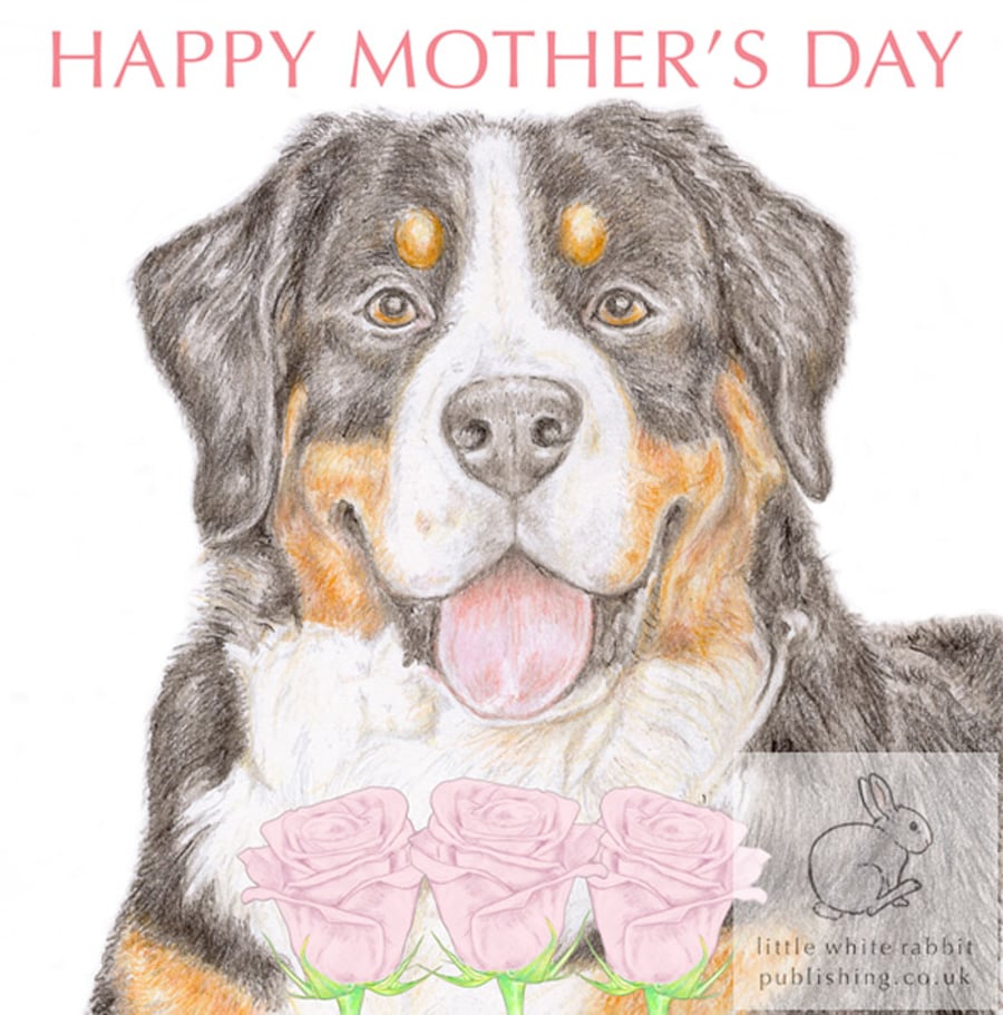 Loki the Bernese Mountain Dog - Mother's Day Card