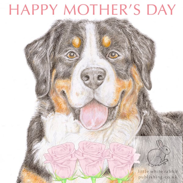 Loki the Bernese Mountain Dog - Mother's Day Card