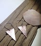 Copper Triangular Drop Earrings (ERCUDGTR3) - UK Free Post - Image 1