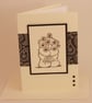 Handmade any occasion greetings card - Forever Friends bear with flowers - Image 1
