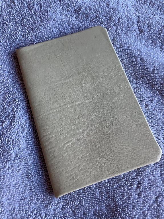 A6 Softcover Off White coloured Leatherbound Sketchbook - 24 unlined pages