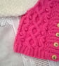 Cabled Cardigan for a Child to 11 years, Child's Round Neck Cardigan - Image 3