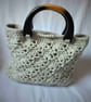 Crocheted lined bag with solid handles - Image 4