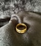 resin ring with black mica and gold leaf - Image 4