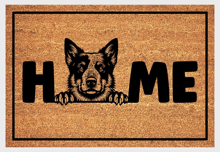 Australian Cattle Dog Home Door Mat No.2 - Cattle Dog Welcome Mat - 3 Sizes