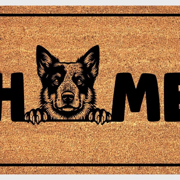 Australian Cattle Dog Home Door Mat No.2 - Cattle Dog Welcome Mat - 3 Sizes