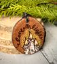 Candle trio. Pyrography hanging decoration. Love and Light. - Image 4