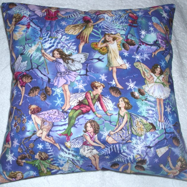 Pretty Flower Fairies  on Lilac cushion