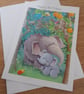 CUTE ELEPHANT HANDMADE BIRTHDAY CARD. - Image 2