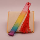 Rainbow Glitter Resin Bookmark
