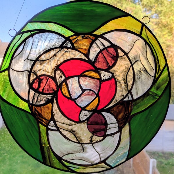Unity and Strength Stained Glass Hanging Piece