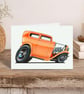 American Hot Rod Greeting Card: Detailed Custom Car Illustration (407)