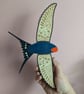 Flying Wooden Wall Hanging Barn Swallows - Hand Painted  - Image 6