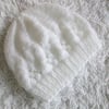 Newborn Lacey White Beanie
