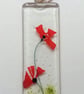 Hand Cut Glass Poppy Suncatcher: Floral Window Hanger - Image 3
