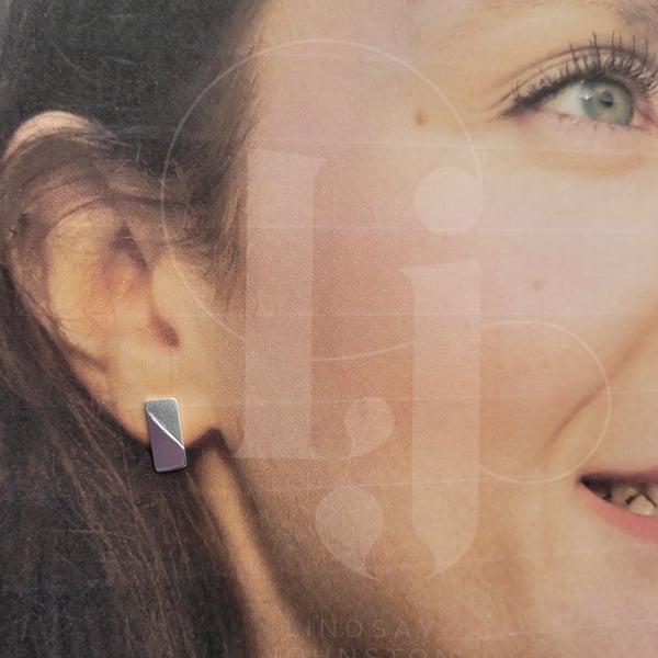 Silver stud earrings