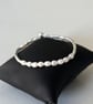 Sterling Silver Pearl Noodle Bracelet – 5mm Rice Pearls, Adjustable Slider Clasp - Image 4