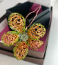 Flower ring on sterling silver base - Image 2