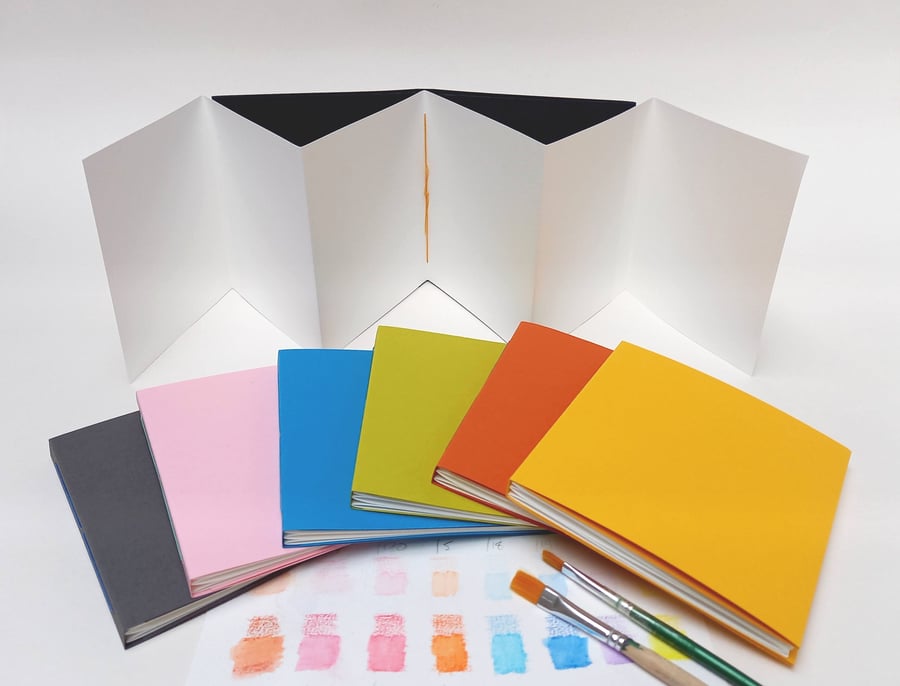 Watercolour Concertina Book, Accordion Watercolour Sketchbook, Artist Gift