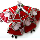 Santa Father Christmas Tree Stained Glass Suncatcher Xmas decoration