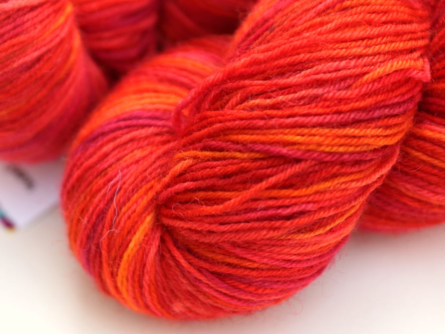 SALE: Sizzling - Superwash Bluefaced Leicester 4 ply yarn