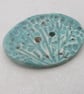 Large Eggshell Oval Seedhead Handmade Ceramic Button - Image 2