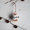 Personalised copper ceramic bauble