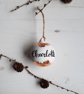 Personalised copper ceramic bauble